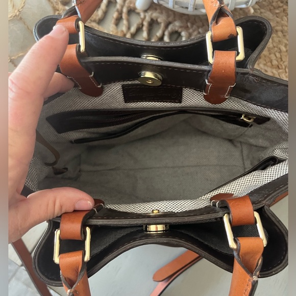 Dooney & Bourke Chocolate Brown Leather Tote - Picture 3 of 4
